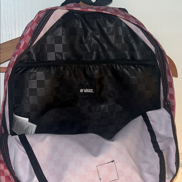 Vans Red and Pink Checkered Men's Backpack - Picture 4 of 4